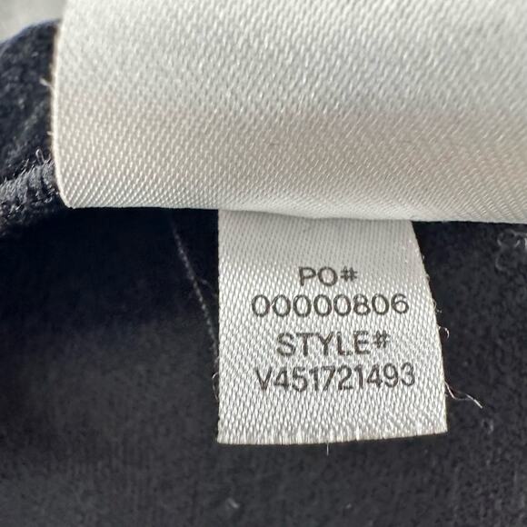 Vince Size L Velvet Pants Black Pull on Split Hem Ankle High Rise Crop - Picture 6 of 12